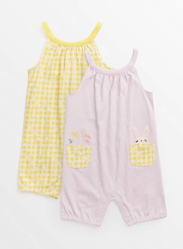 Jersey Rompers 2 Pack Up to 3 mths